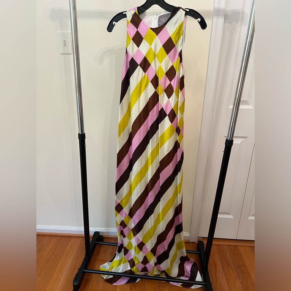 LELA ROSE STRIPED BIAS GOWN - Picture 2 of 7